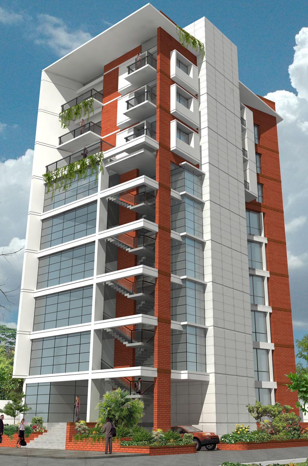 Contemporary High-Rise Residential Tower
